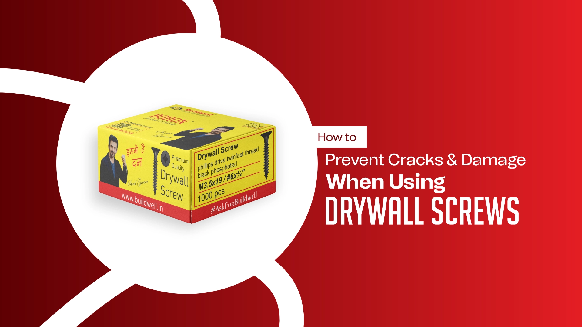Buildwell Drywall Screws – Prevent cracks and damage with proper installation, demonstrating the Best Techniques for Installing Drywall Screws in gypsum and ceiling systems