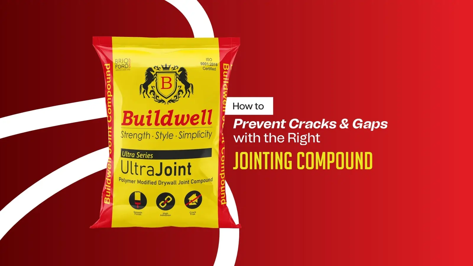 Buildwell UltraJoint – Polymer Modified Drywall Joint Compound for smooth, crack-free finishes, designed to Prevent Cracks and Gaps with the Right Jointing Compound