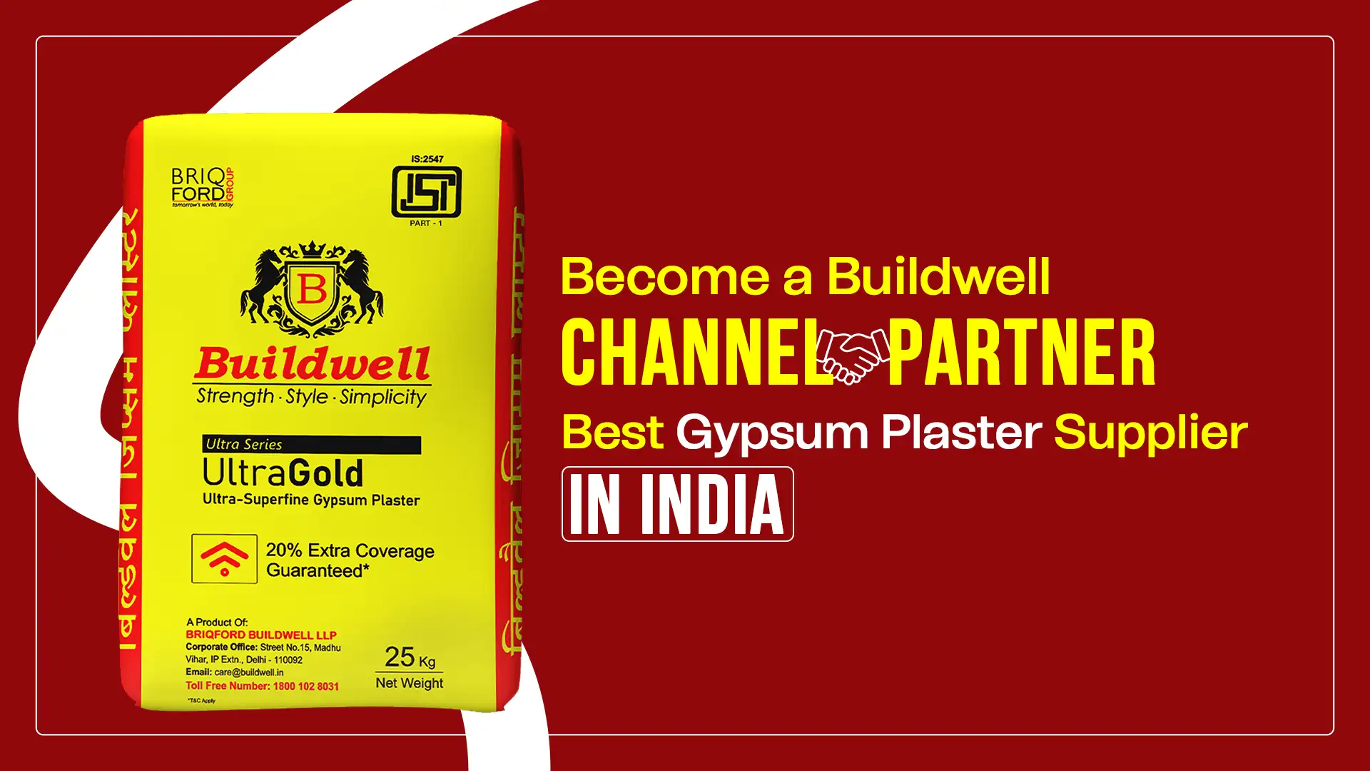 Buildwell UltraGold Gypsum Plaster – Best Gypsum Plaster Supplier in India