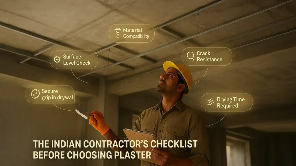 The Indian Contractor’s Checklist Before Choosing Plaster