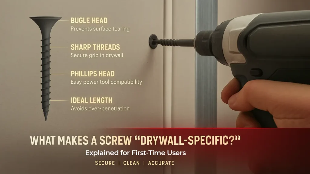 What Makes a Screw “Drywall-Specific”? Explained for First-Time Users