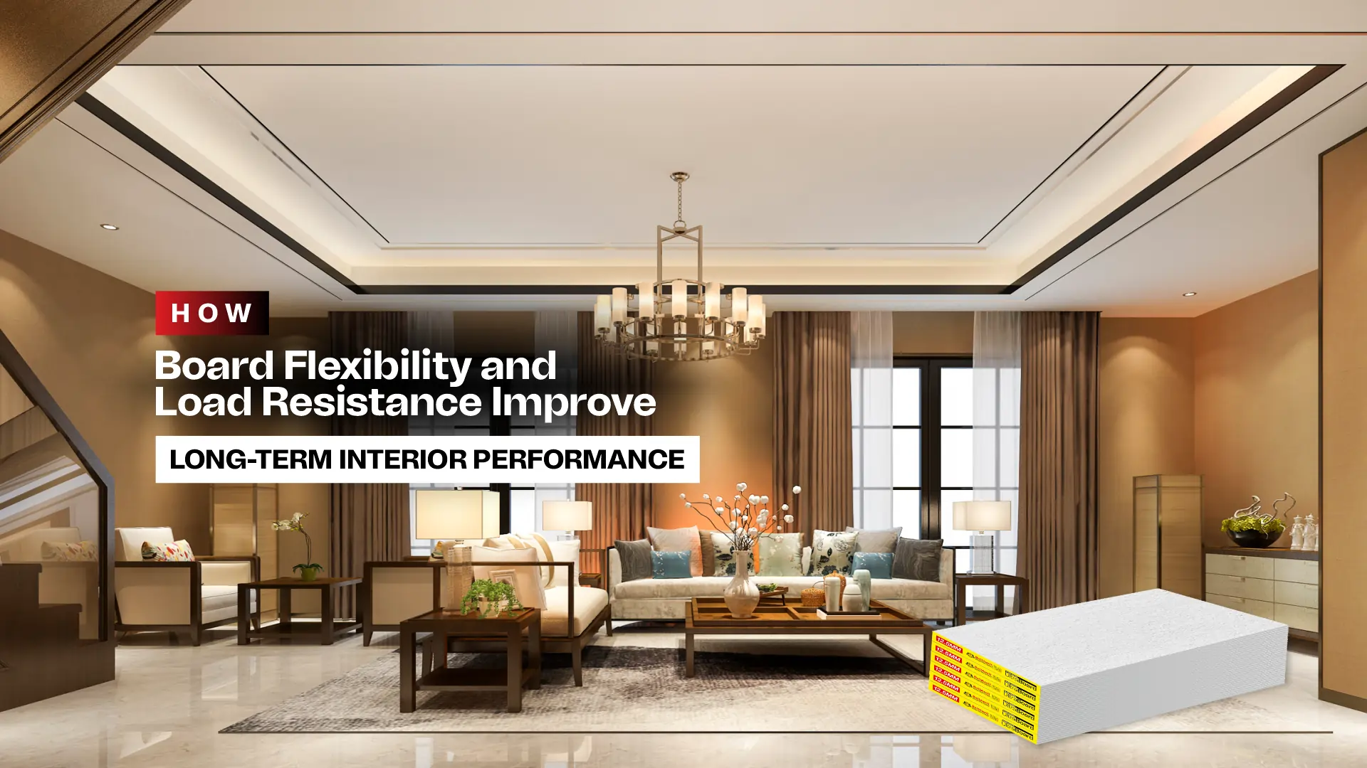 Interior space showcasing Buildwell gypsum boards – Best Gypsum Board Brand in India for flexibility and durability