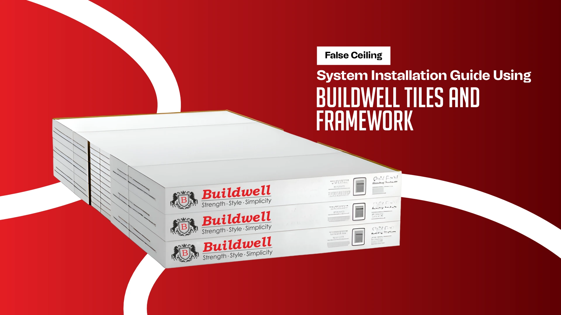 False ceiling system installation using Buildwell tiles and framework – Best false ceiling and interior products in India