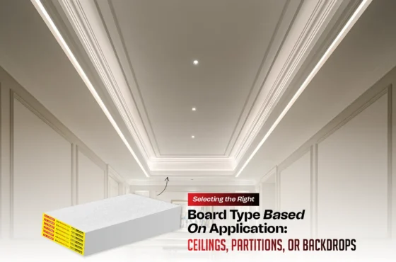 Selecting the Right Board Type Based on Application: Ceilings, Partitions, or Backdrops