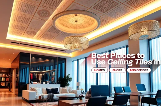 Best Places to Use Ceiling Tiles in Homes, Shops, and Offices