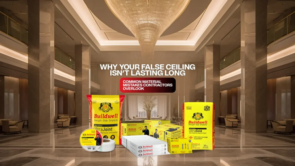 Why Your False Ceiling Isn’t Lasting Long: Common Material Mistakes Contractors Overlook