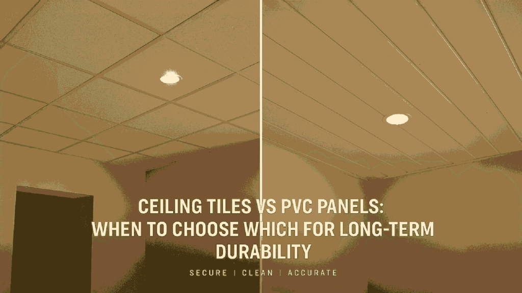 Ceiling Tiles vs PVC Panels: When to Choose Which for Long-Term Durability