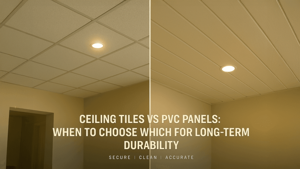 Ceiling Tiles vs PVC Panels: When to Choose Which for Long-Term Durability