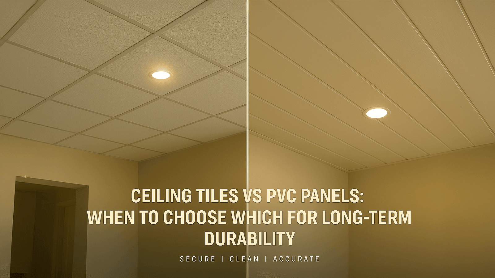 Comparison between ceiling tiles and PVC panels by Buildwell – Best Ceiling Tiles Brand in India and Trusted Ceiling Products Brand in India