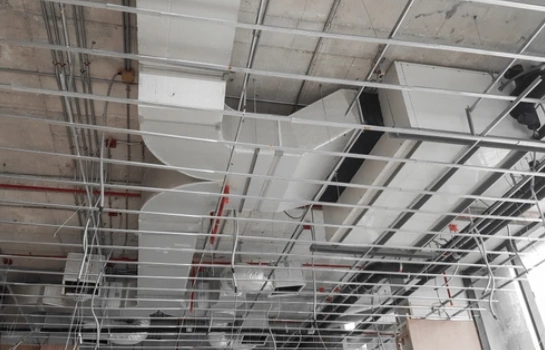professional workers fixing gypsum board with Buildwell ceiling screws – Buildwell