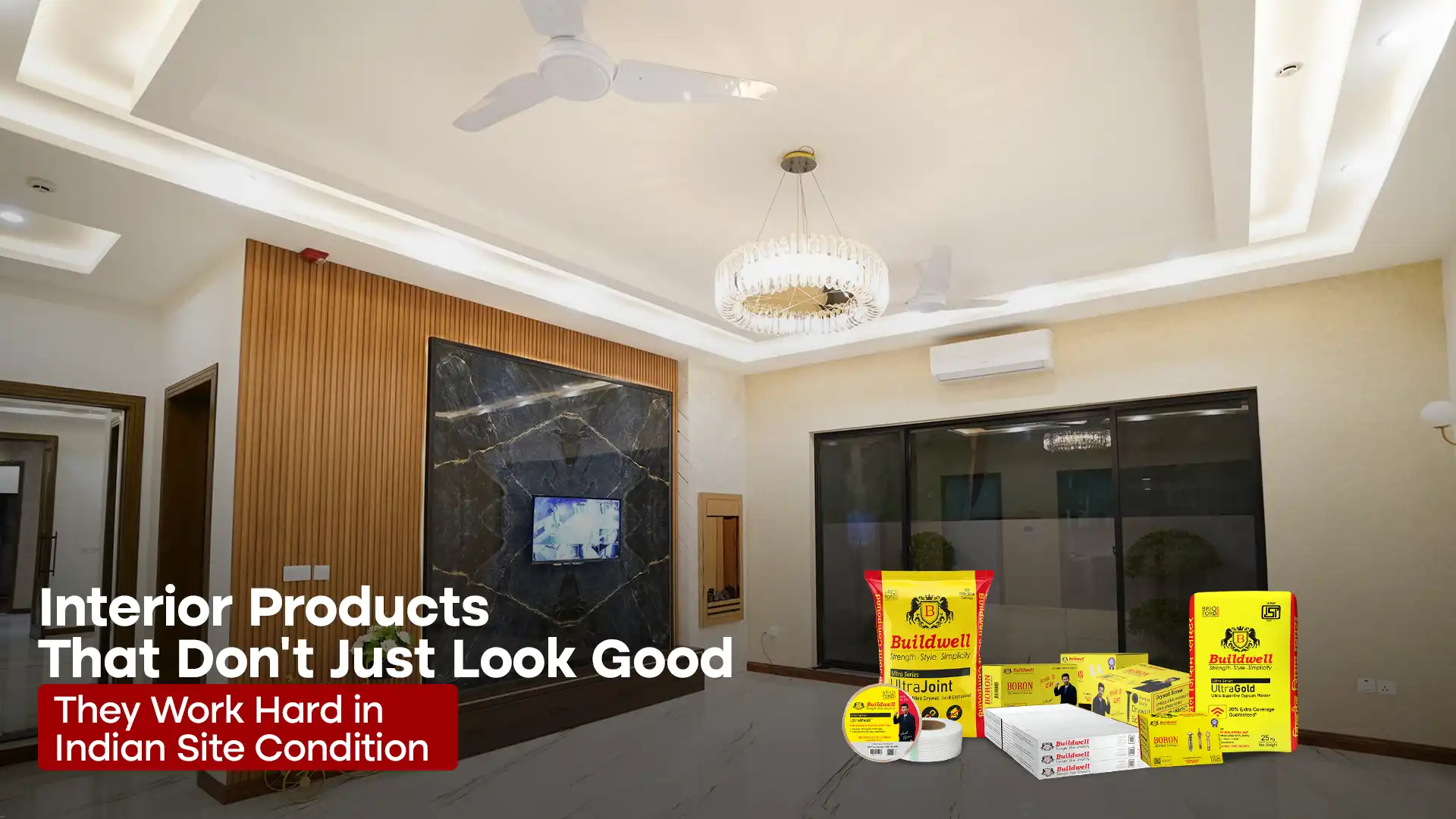 Interior ceiling design with Buildwell products – Best False Ceiling and Interior Products in India for modern homes and Indian site conditions