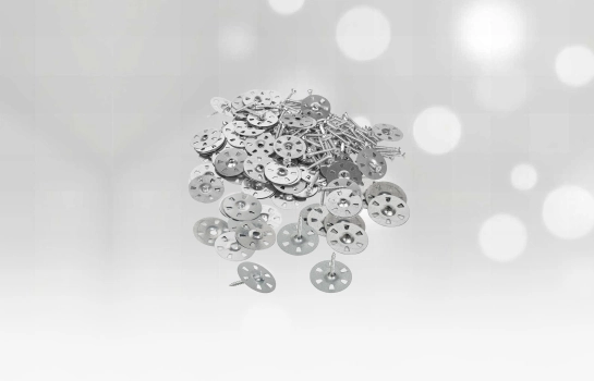 pile of Buildwell metal washers for ceiling and drywall installation – Briqford Buildwell