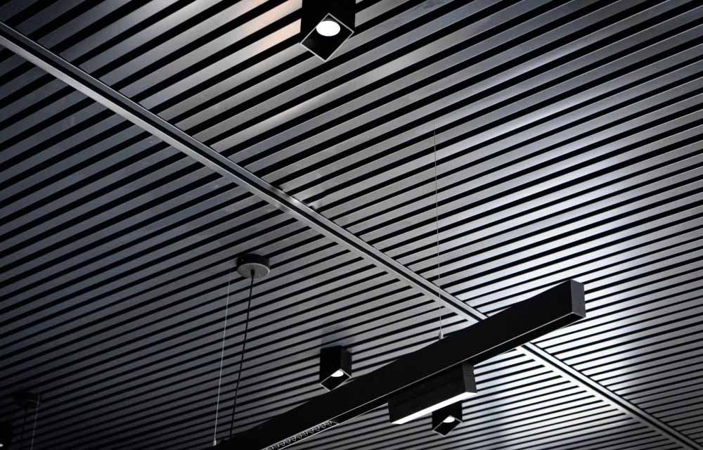 Buildwell SS Louvers - Stainless steel ceiling louvers for modern interiors with a premium, ventilated finish