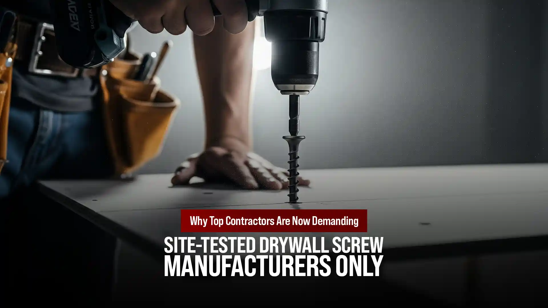 Professional contractor using high-quality drywall screw on site – Drywall Screw Manufacturer in India