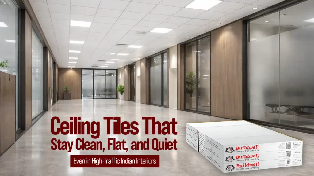 Ceiling Tiles That Stay Clean, Flat, and Quiet — Even in High-Traffic Indian Interiors