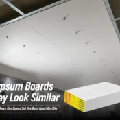 gypsum boards installed on ceiling framework showing uniform finish and structural strength