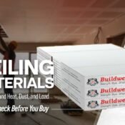 Installation of durable ceiling materials using gypsum boards designed to handle heat, dust, and heavy load conditions
