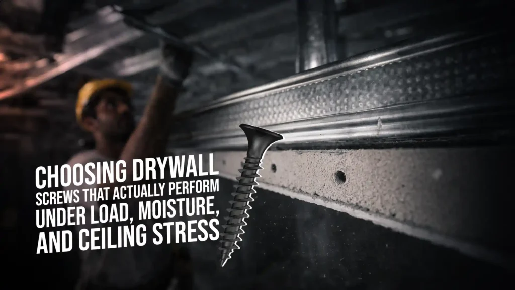 Choosing Drywall Screws That Actually Perform Under Load, Moisture, and Ceiling Stress