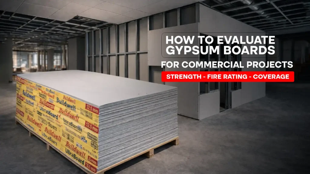 How to Evaluate Gypsum Boards for Commercial Projects: Strength, Fire Rating, and Coverage