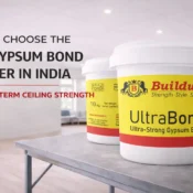 Ultra-strong gypsum bond buckets displayed indoors representing the Best Gypsum Bond Supplier in India for durable ceiling applications