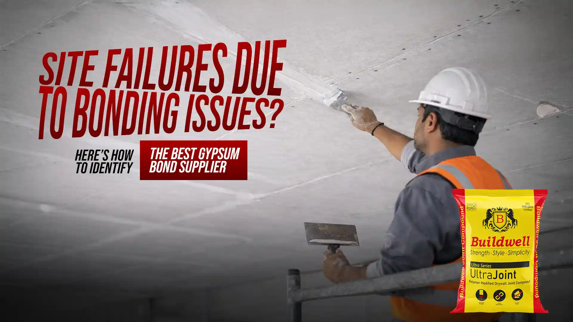 Best gypsum bond supplier in India ensuring strong bonding and reliable gypsum plaster application on construction sites