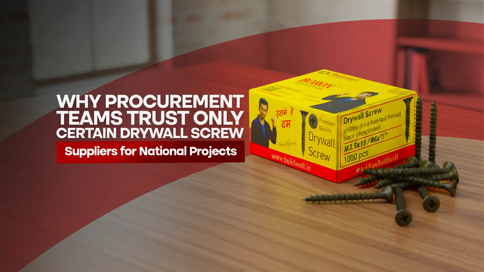 drywall screw supplier in India offering certified, high-strength screws for large-scale construction projects