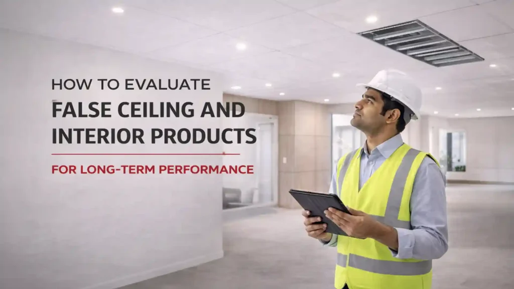 How to evaluate false ceiling and interior products for long-term performance