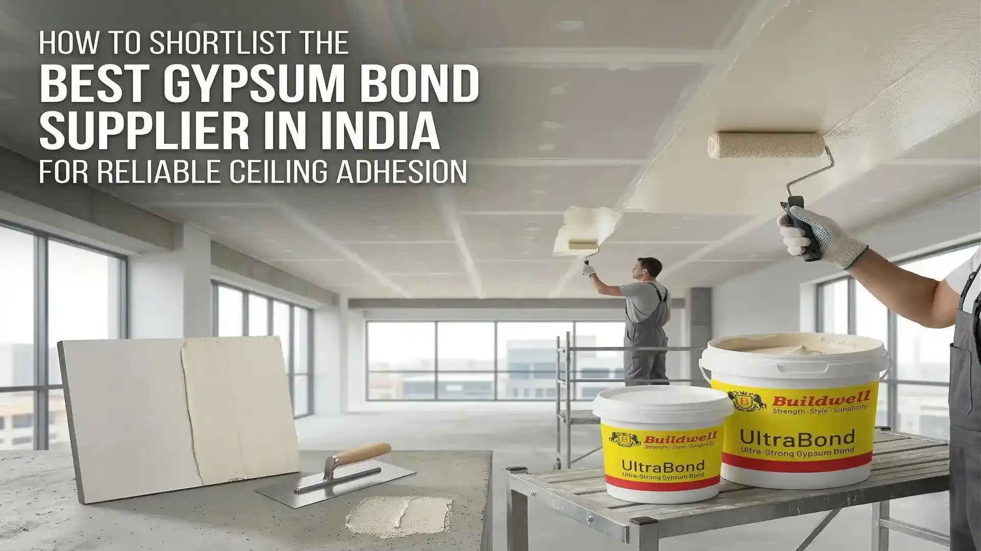 best gypsum bond supplier in India providing strong gypsum bond for ceiling and drywall adhesion