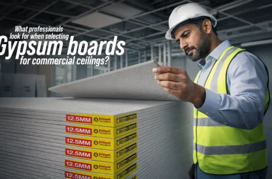 What professionals look for when selecting gypsum boards for commercial ceilings?