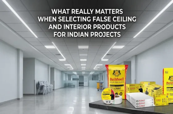 What really matters when selecting false ceiling and interior products for Indian Projects?