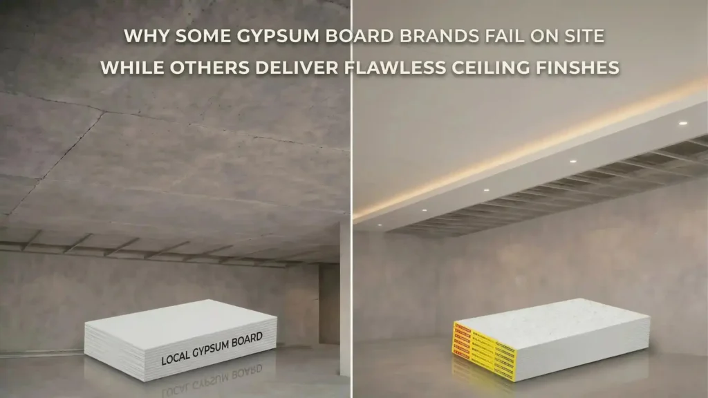 Why some gypsum board brands fail on site while others deliver flawless ceiling finishes