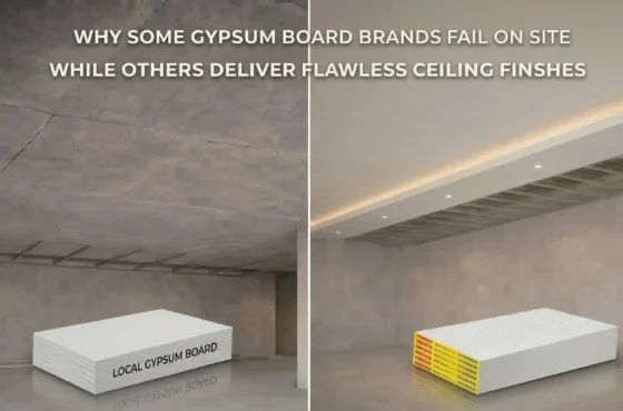 Why some gypsum board brands fail on site while others deliver flawless ceiling finishes