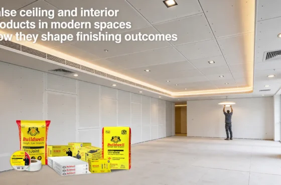 False ceiling and interior products in modern spaces: how they shape finishing outcomes