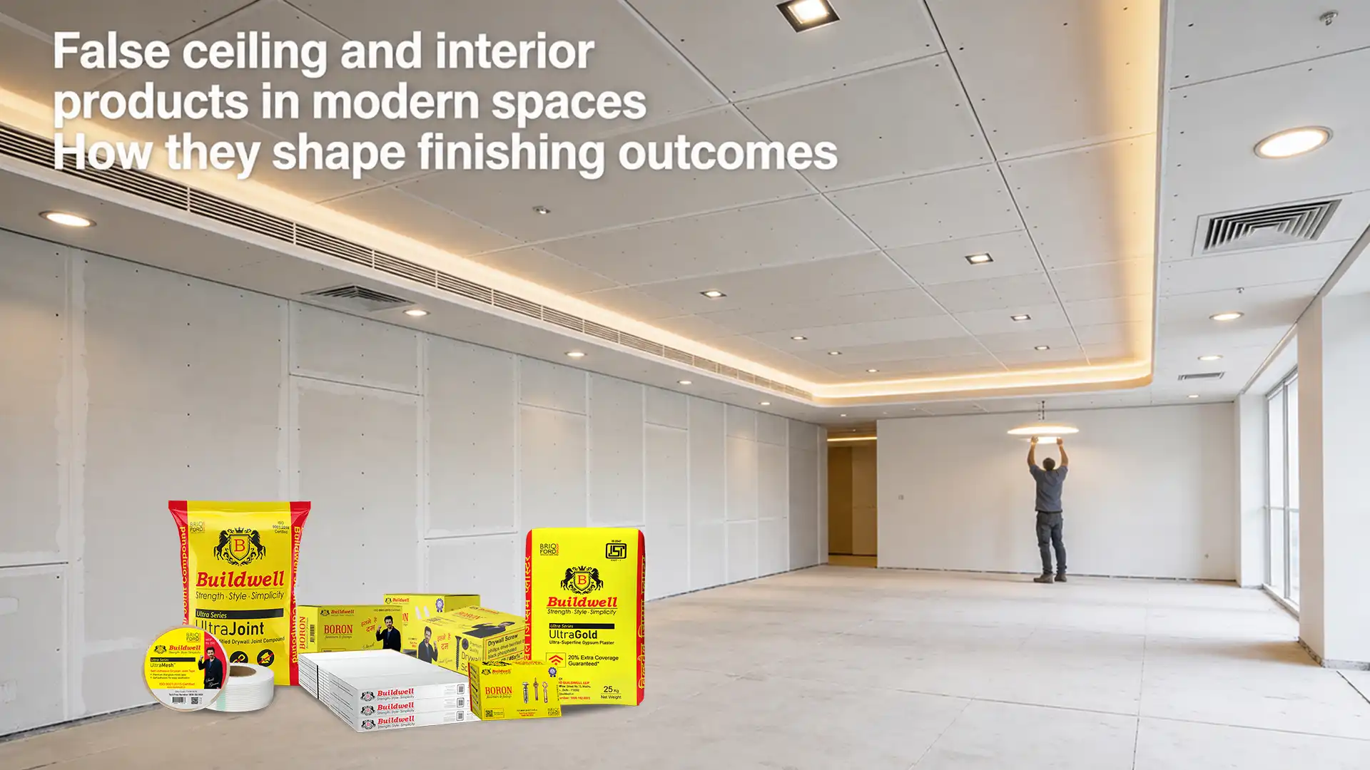 False Ceiling and Interior Products used in modern spaces for smooth finishes, lighting integration, and durable interior construction