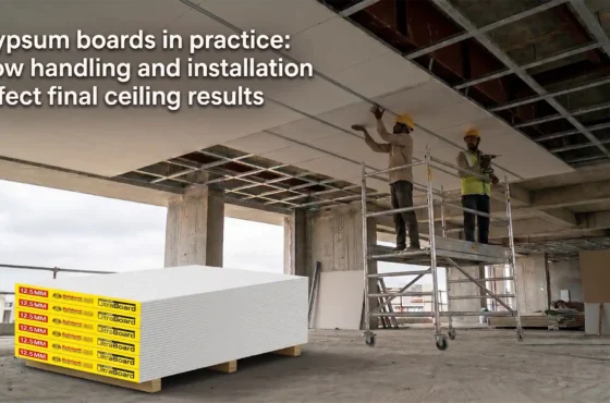 Gypsum boards in practice: how handling and installation affect final ceiling results