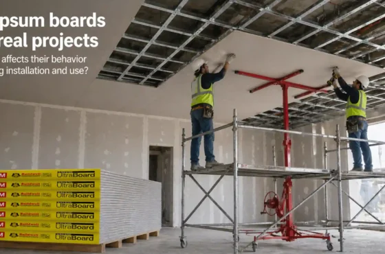 Gypsum boards in real projects: what affects their behavior during installation and use?