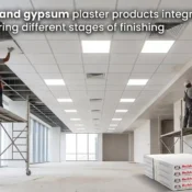 ceiling and gypsum plaster products in India used for seamless interior finishing and durable surfaces