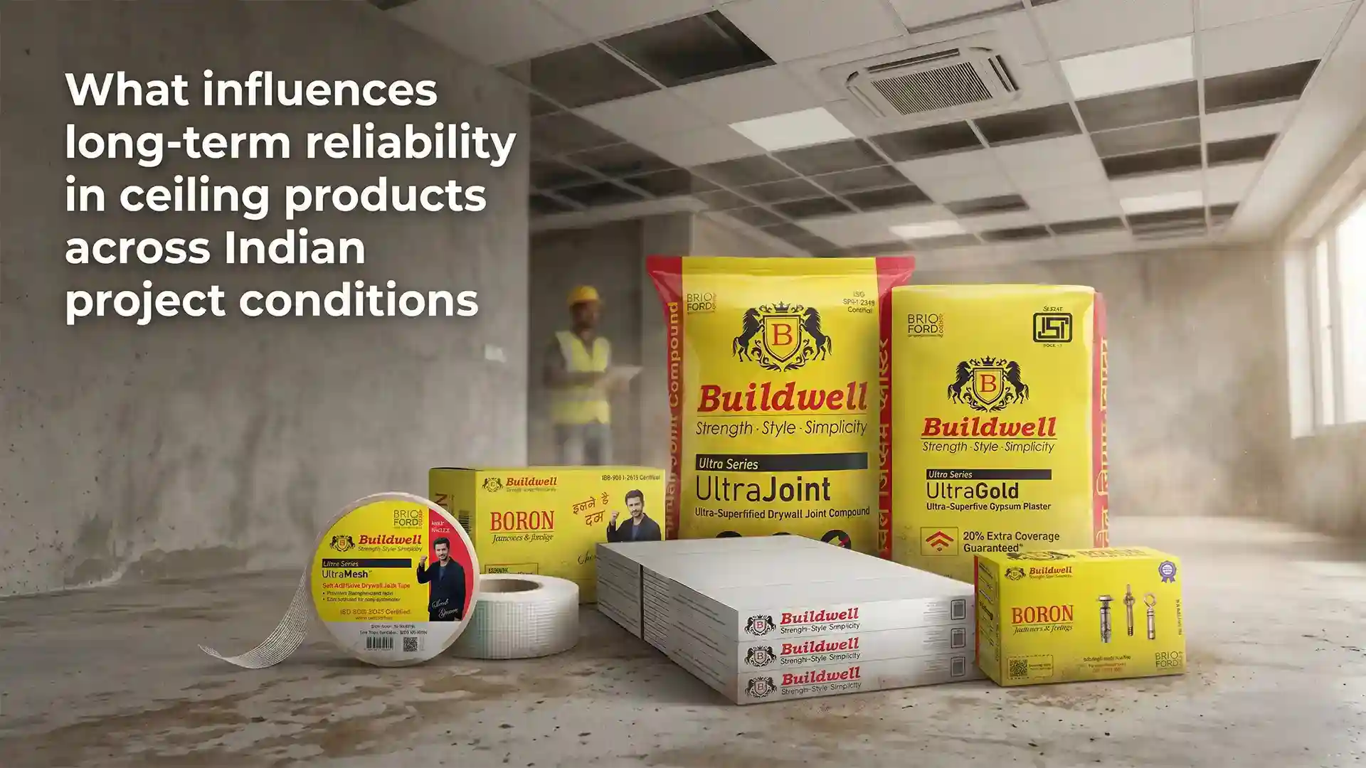 best ceiling products brand in India offering durable gypsum boards and ceiling solutions for reliable performance