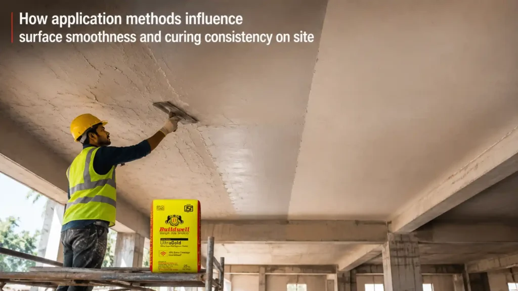 How application methods influence surface smoothness and curing consistency on site
