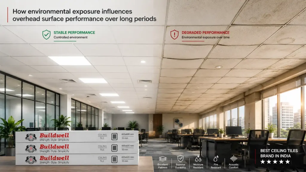 How environmental exposure influences overhead surface performance over long periods