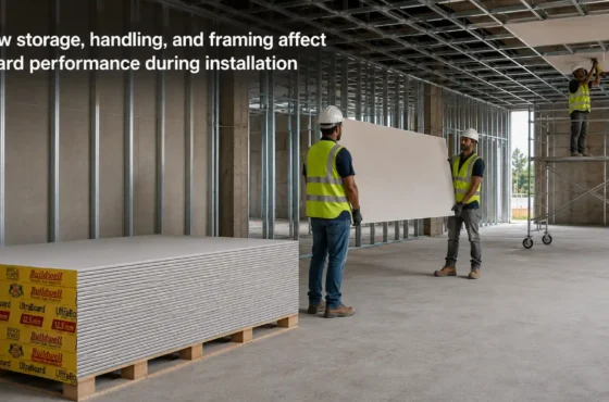 How storage, handling, and framing affect board performance during installation