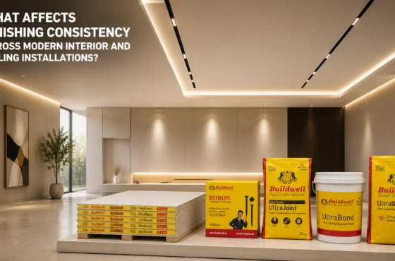 What affects finishing consistency across modern interior and ceiling installations?