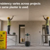 Best Gypsum Plaster Brand in India ensuring uniform finish consistency and smooth ceiling application across construction projects
