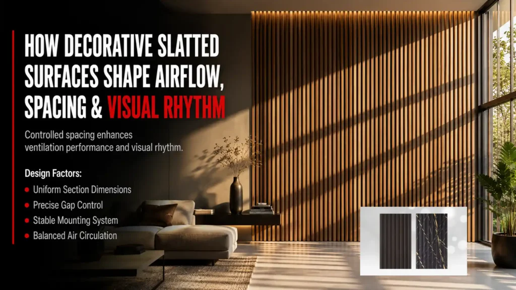 How decorative slatted surfaces shape airflow, spacing, and interior finishing outcomes