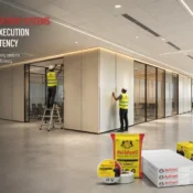 Integrated interior systems with false ceiling, partition, and finishing products improving project execution efficiency and finishing consistency