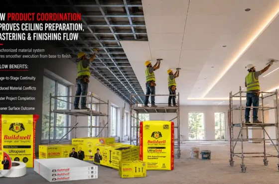 How product coordination improves ceiling preparation, plastering, and finishing flow
