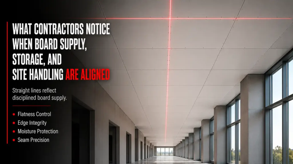 What contractors notice when board supply, storage, and site handling are aligned