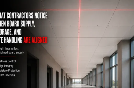 What contractors notice when board supply, storage, and site handling are aligned