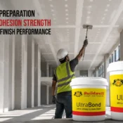 Worker preparing a gypsum board surface using Gypsum Bond to improve adhesion strength and ensure a smooth, durable finish before painting