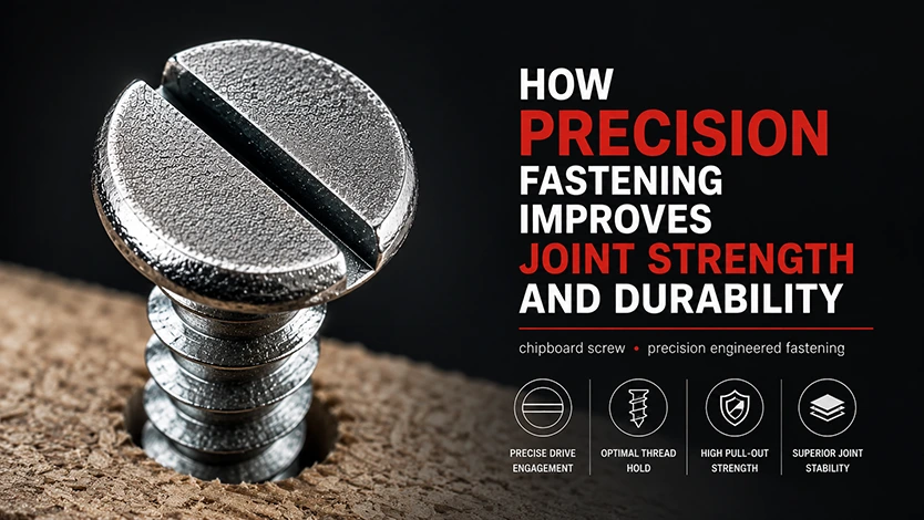 High-quality fastener from leading Chipboard Screw Manufacturers in India designed for precision, superior joint strength, and durable furniture assembly.
